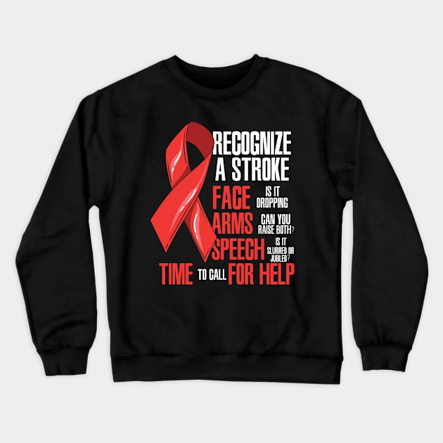 Recognize A Stroke Awareness Month Crewneck Sweatshirt by Fresan